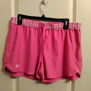 Pink Under Armour Athletic Shorts